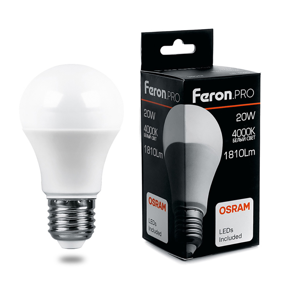 Лампа светодиодная Feron.PRO LB-1020 Шар E27 20W 4000K