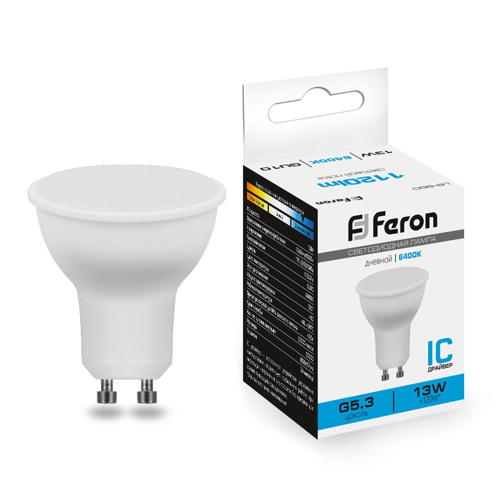 Лампа светодиодная Feron LB-960 MR16 GU10 13W 6400K