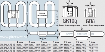 Osram CFL SQUARE 16W/835 4-PIN