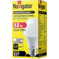 Светодиодная лампа Navigator NLL-A60-12-12/24-4K-E27 - вид 1 миниатюра