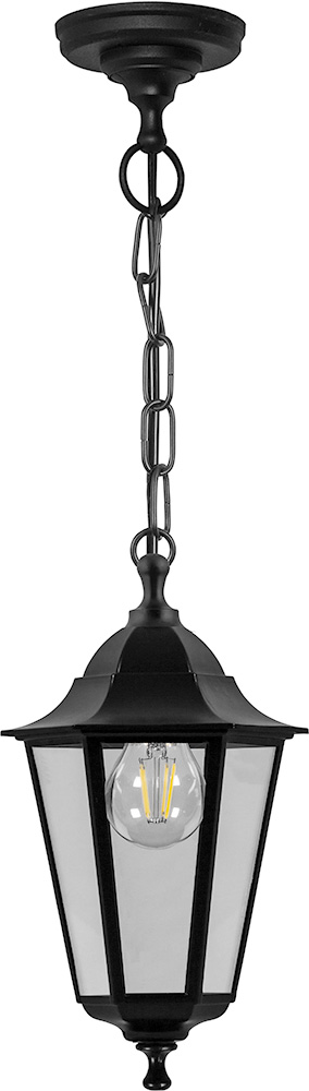 Светильник садово-парковый Feron НСУ 04-60-001 подвесной, 4-х гранник 60W E27 230V, черный