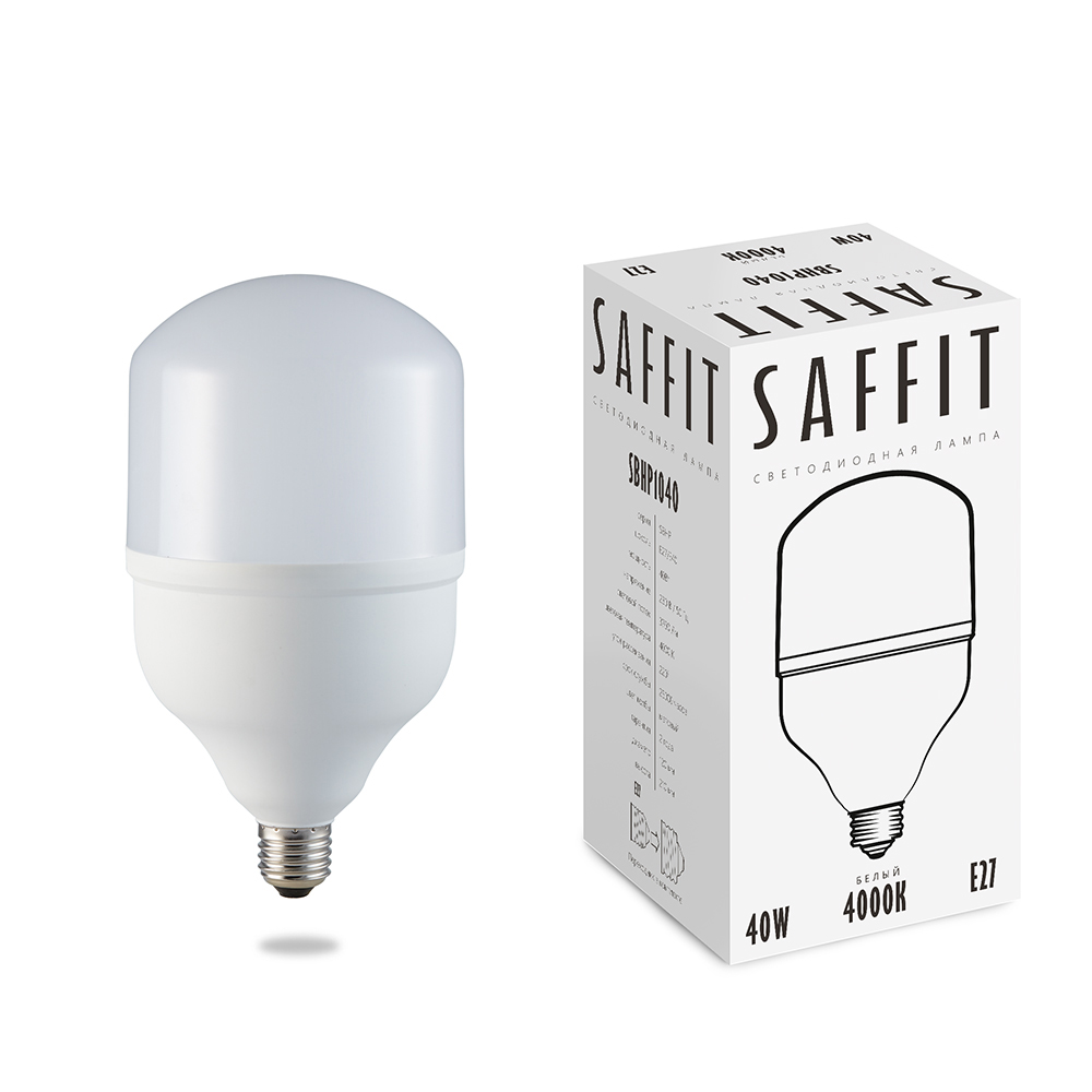 Лампа светодиодная SAFFIT SBHP1040 E27 40W 4000K