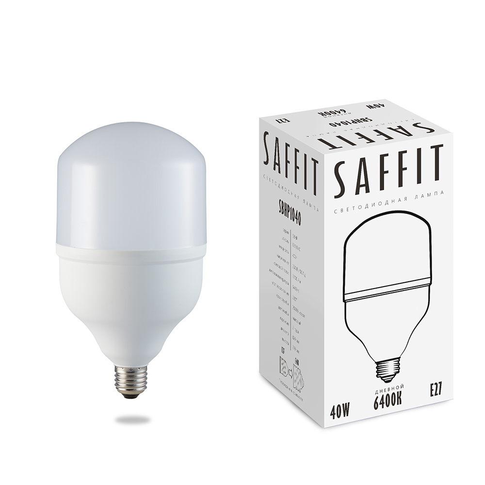 Лампа светодиодная SAFFIT SBHP1040 E27 40W 6400K