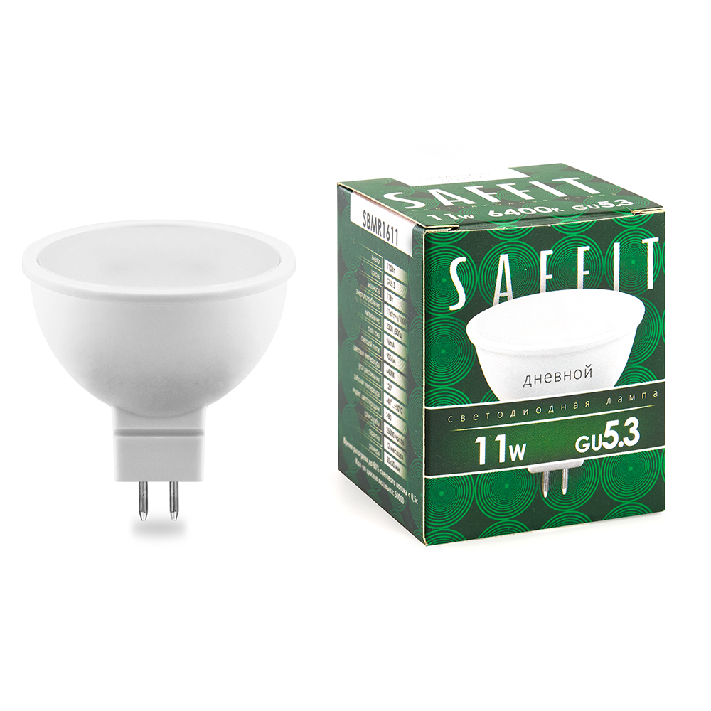 Лампа светодиодная SAFFIT SBMR1611 MR16 GU5.3 11W 6400K